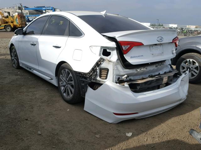 5NPE34AF2HH469919 - 2017 HYUNDAI SONATA SPO WHITE photo 3