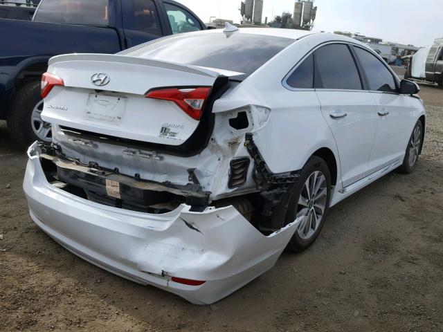 5NPE34AF2HH469919 - 2017 HYUNDAI SONATA SPO WHITE photo 4