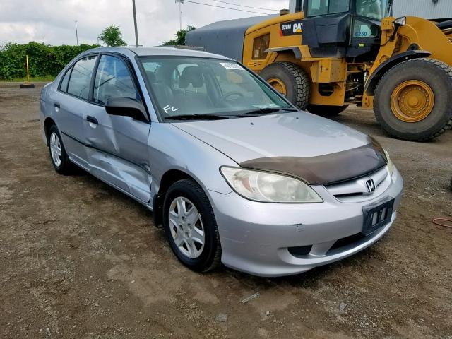 2HGES16325H037613 - 2005 HONDA CIVIC DX V SILVER photo 1