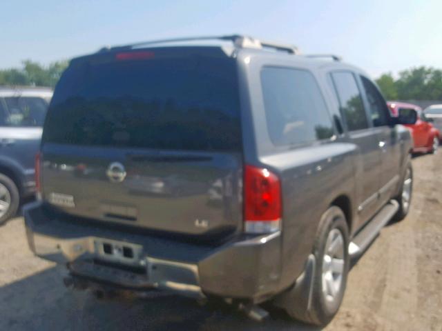 5N1AA08BX4N712818 - 2004 NISSAN ARMADA SE GRAY photo 4