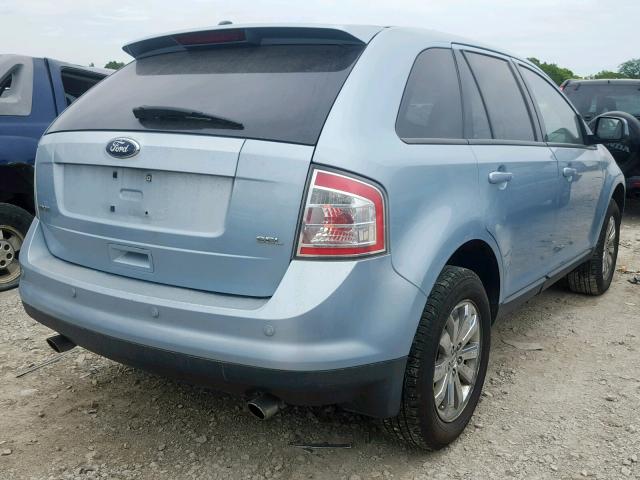 2FMDK38C28BA27119 - 2008 FORD EDGE SEL BLUE photo 4