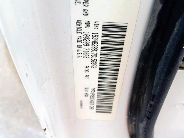 1B3HB28B17D156972 - 2007 DODGE CALIBER WHITE photo 10