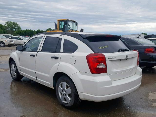 1B3HB28B17D156972 - 2007 DODGE CALIBER WHITE photo 3