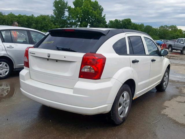 1B3HB28B17D156972 - 2007 DODGE CALIBER WHITE photo 4