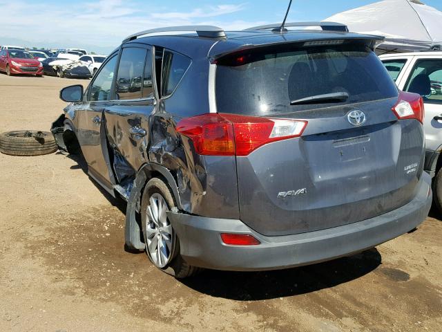 2T3DFREV8DW073028 - 2013 TOYOTA RAV4 LIMIT GRAY photo 3