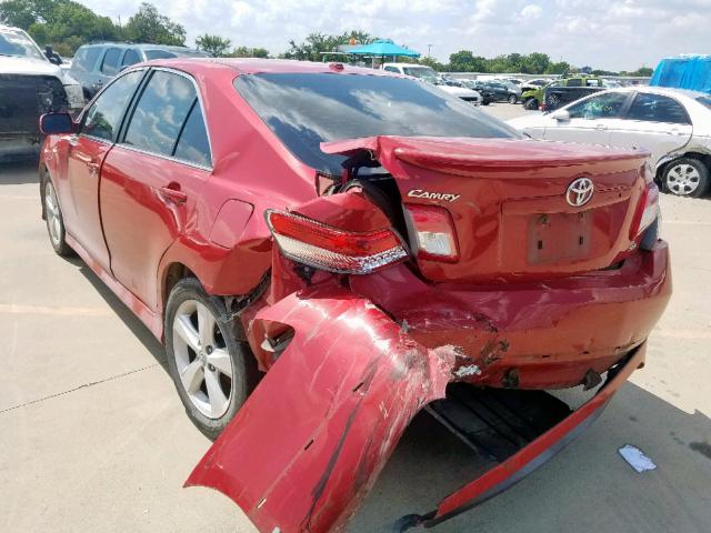 4T1BF3EK1BU678430 - 2011 TOYOTA CAMRY BASE RED photo 3