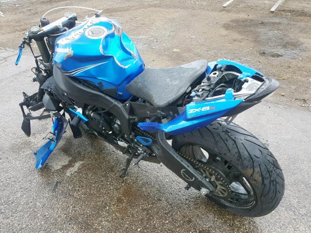 JKAZX4R14BA026226 - 2011 KAWASAKI ZX600 R BLUE photo 3