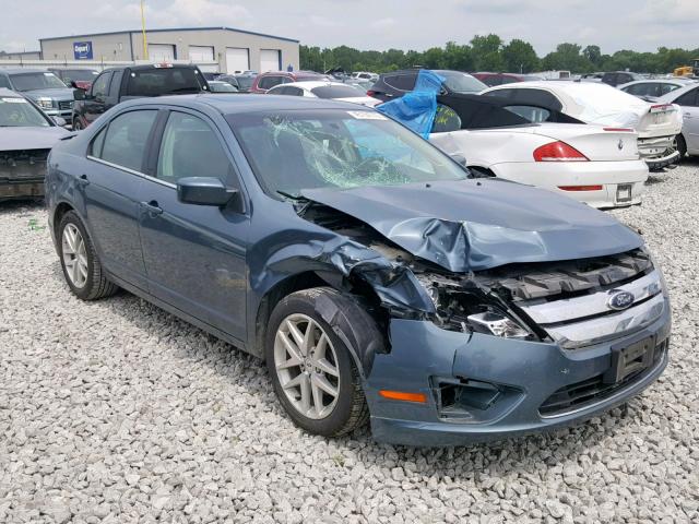 3FAHP0JGXCR357707 - 2012 FORD FUSION SEL BLUE photo 1