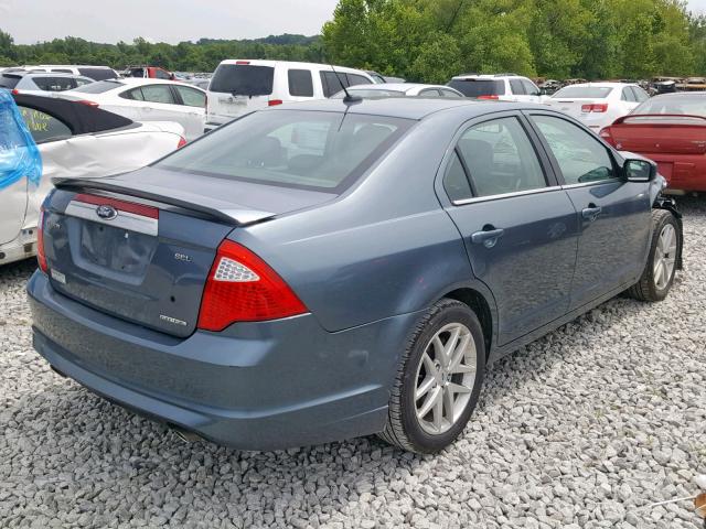 3FAHP0JGXCR357707 - 2012 FORD FUSION SEL BLUE photo 4