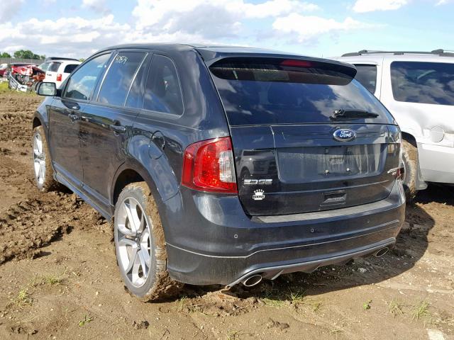 2FMDK4AKXEBA57486 - 2014 FORD EDGE SPORT BLACK photo 3