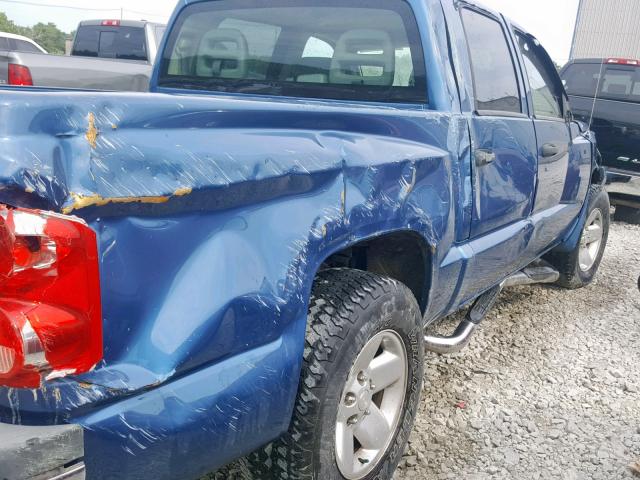 1D7HE48K26S533536 - 2006 DODGE DAKOTA QUA BLUE photo 9