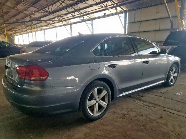 1VWBP7A30DC058486 - 2013 VOLKSWAGEN PASSAT SE GRAY photo 4