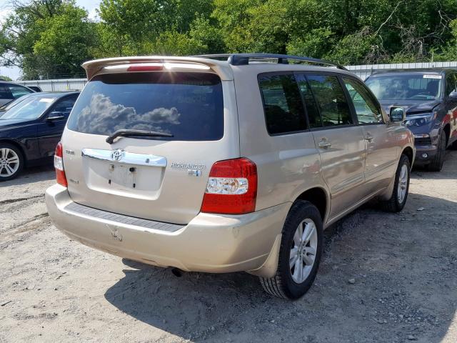 JTEEW21A060025539 - 2006 TOYOTA HIGHLANDER BEIGE photo 4