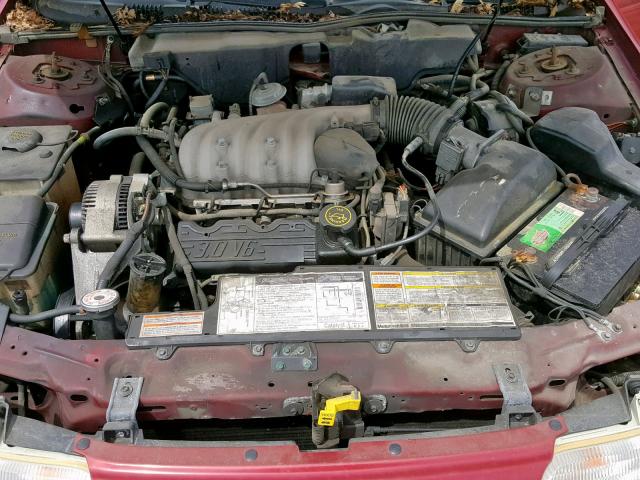 1FALP52UXRG208872 - 1994 FORD TAURUS GL RED photo 7