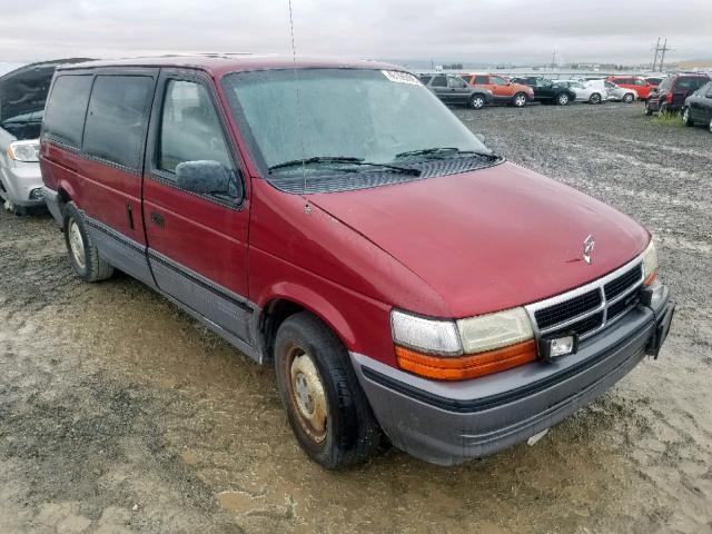 1B4GH54R8NX293008 - 1992 DODGE GRAND CARA RED photo 1