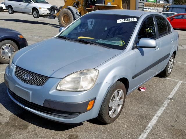 KNADE123466183356 - 2006 KIA RIO BLUE photo 2