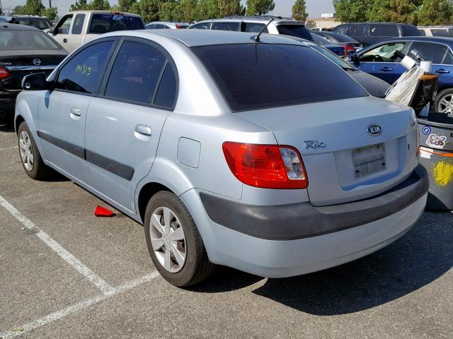 KNADE123466183356 - 2006 KIA RIO BLUE photo 3