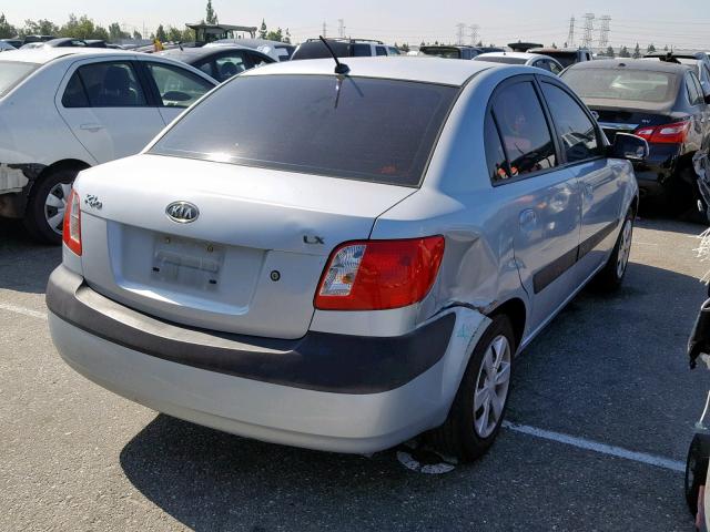 KNADE123466183356 - 2006 KIA RIO BLUE photo 4