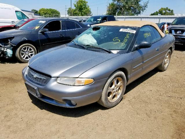 3C3EL55H1XT515843 - 1999 CHRYSLER SEBRING JX GRAY photo 2