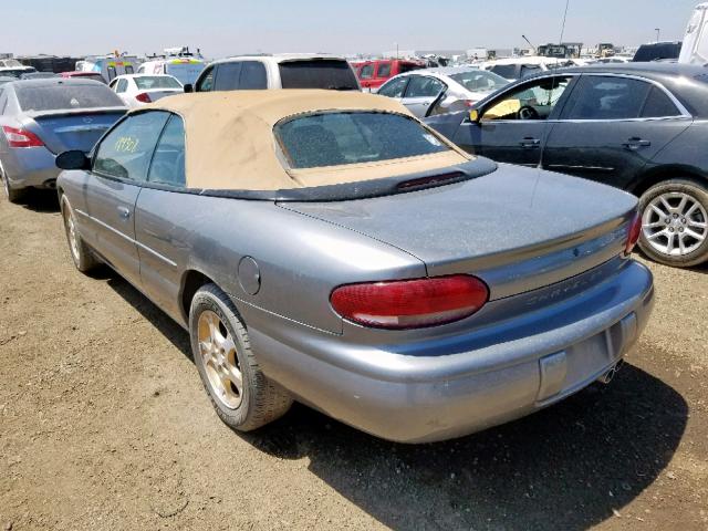 3C3EL55H1XT515843 - 1999 CHRYSLER SEBRING JX GRAY photo 3