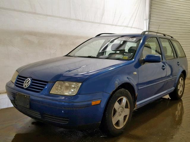 WVWSK61J72W120696 - 2002 VOLKSWAGEN JETTA GLS BLUE photo 2