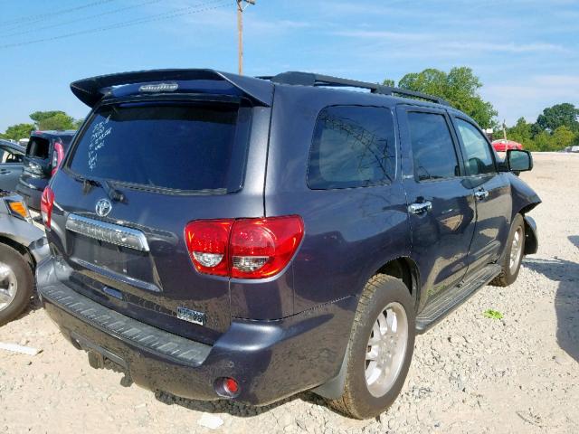 5TDZY68A38S014421 - 2008 TOYOTA SEQUOIA LI GRAY photo 4