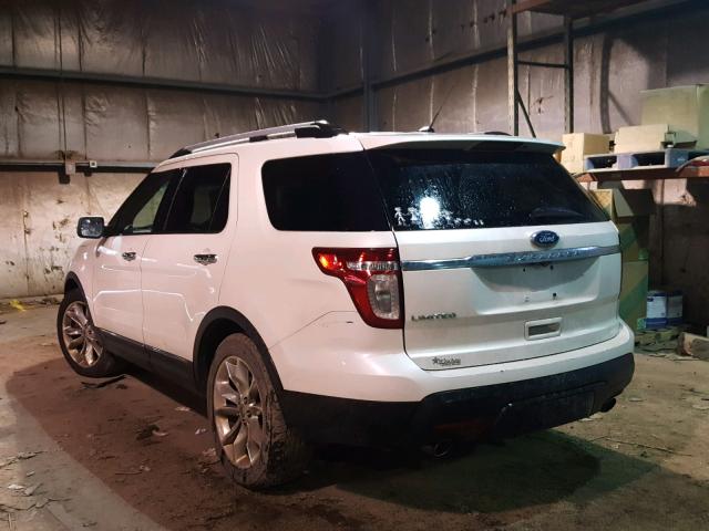 1FMHK7F8XBGA91612 - 2011 FORD EXPLORER L WHITE photo 3