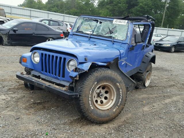 1J4FY19S0WP723614 - 1998 JEEP WRANGLER / BLUE photo 2