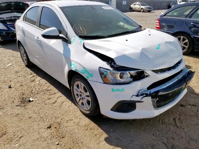 1G1JB5SH0H4150489 - 2017 CHEVROLET SONIC LS WHITE photo 1