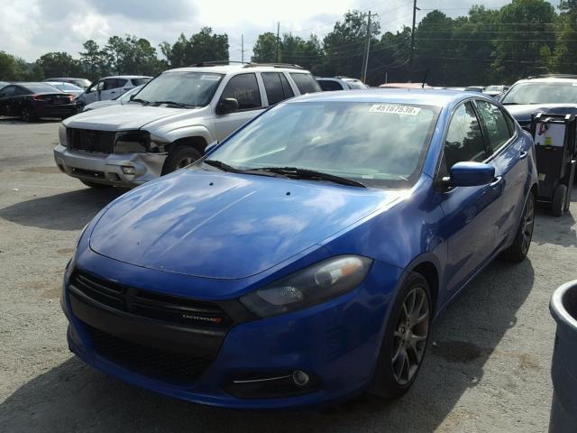 1C3CDFBA5DD340810 - 2013 DODGE DART SXT BLUE photo 2