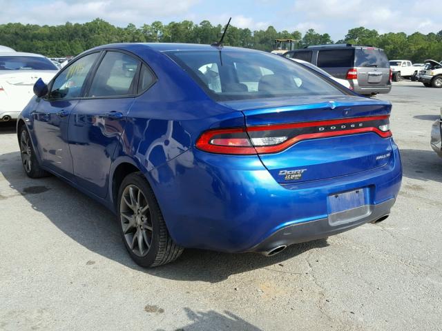 1C3CDFBA5DD340810 - 2013 DODGE DART SXT BLUE photo 3