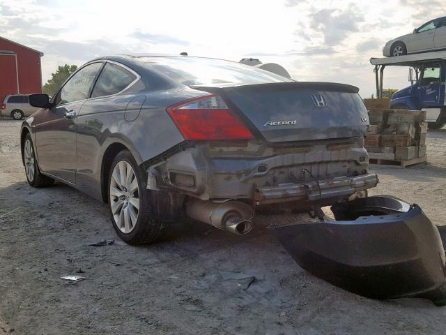 1HGCS22838A800658 - 2008 HONDA ACCORD EXL GRAY photo 3