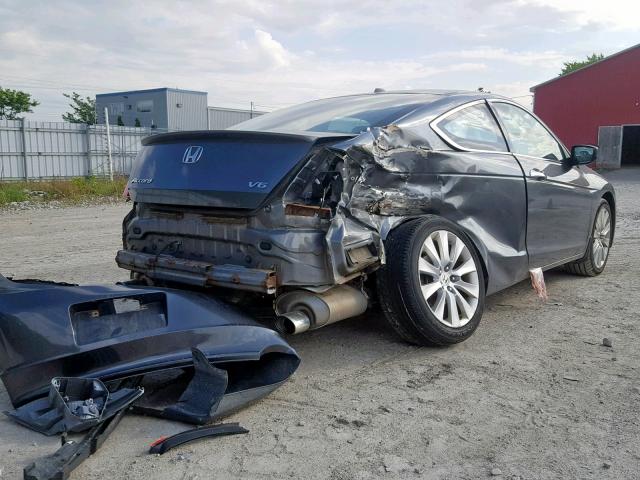 1HGCS22838A800658 - 2008 HONDA ACCORD EXL GRAY photo 4