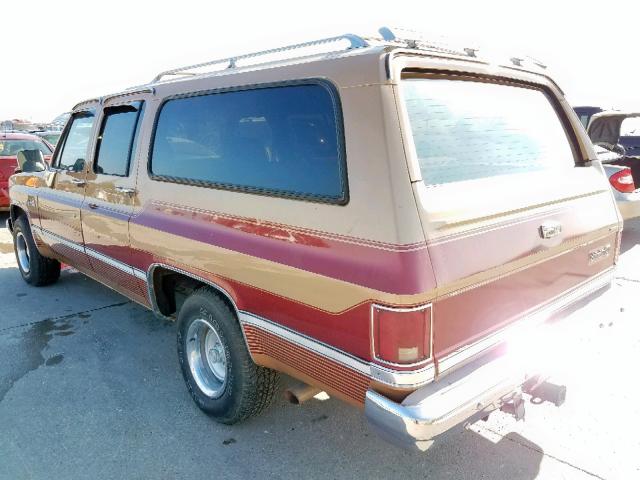 1GKER16K0JF516856 - 1988 GMC SUBURBAN R BROWN photo 3