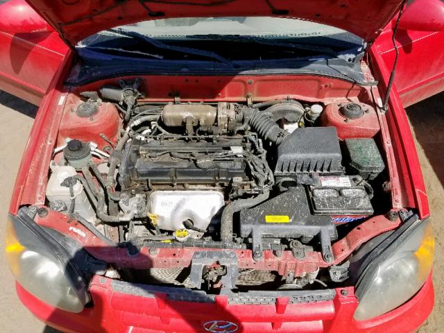 KMHCG35CX3U256460 - 2003 HYUNDAI ACCENT GL RED photo 7