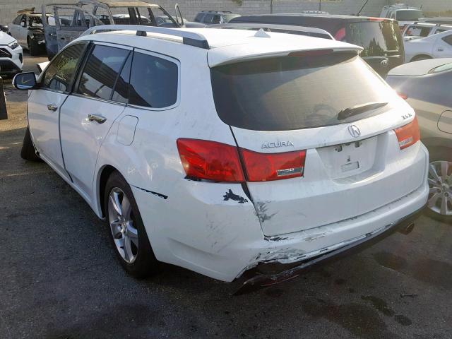 JH4CW2H63EC000255 - 2014 ACURA TSX TECH WHITE photo 3