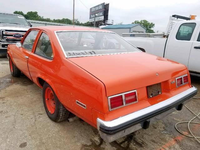 1X27D6L122374 - 1976 CHEVROLET NOVA ORANGE photo 3