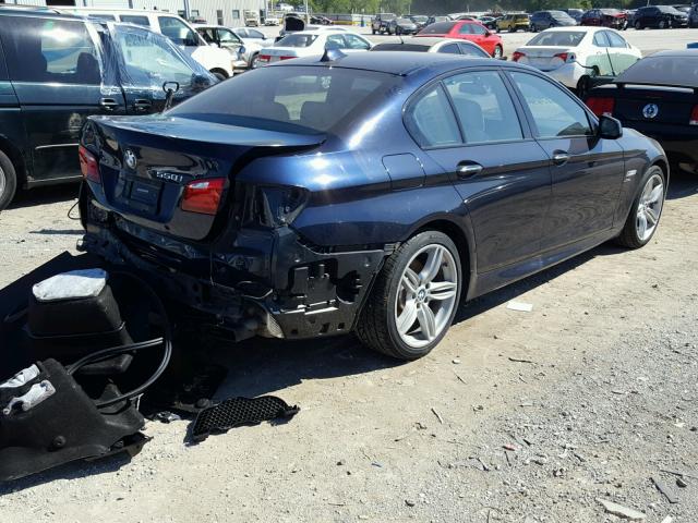 WBAFU9C51BC784858 - 2011 BMW 550 XI BLUE photo 4