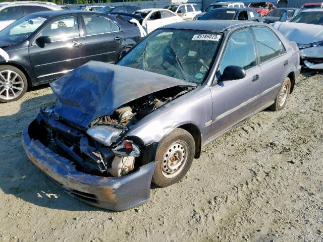 1HGEG8642SL042022 - 1995 HONDA CIVIC DX GRAY photo 2