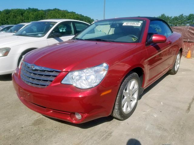 1C3LC55R48N133324 - 2008 CHRYSLER SEBRING TO RED photo 2