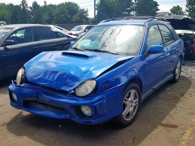 JF1GG29622G832467 - 2002 SUBARU IMPREZA WR BLUE photo 2