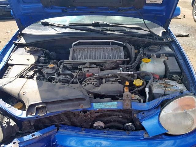 JF1GG29622G832467 - 2002 SUBARU IMPREZA WR BLUE photo 7