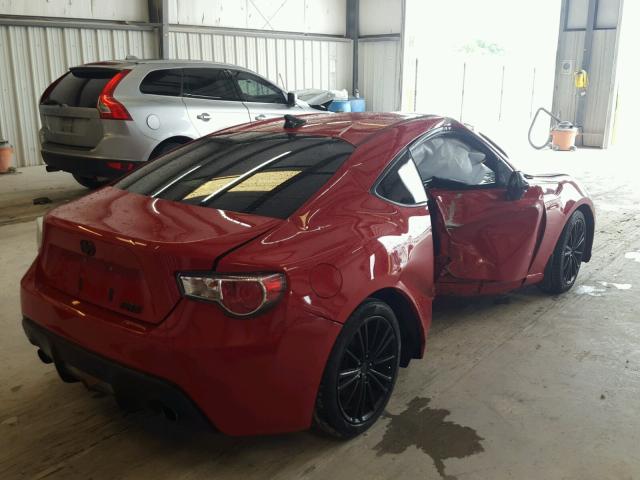 JF1ZNAA17D1706734 - 2013 TOYOTA SCION FR-S RED photo 4