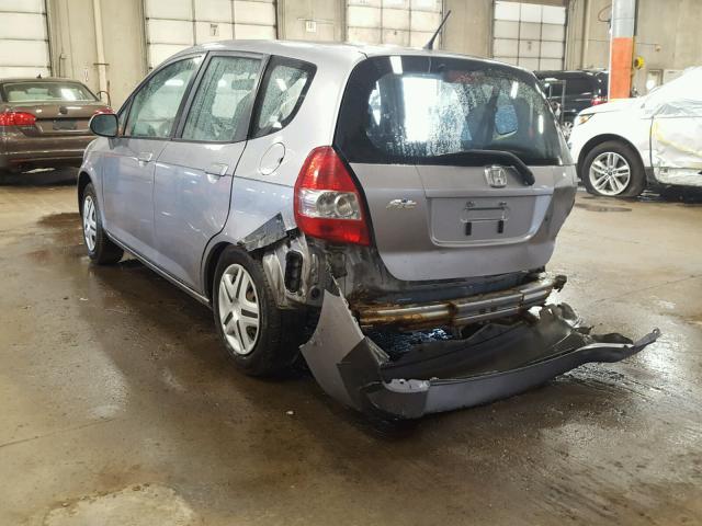 JHMGD37427S000088 - 2007 HONDA FIT SILVER photo 3