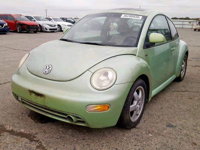 3VWCC21C5XM449915 - 1999 VOLKSWAGEN NEW BEETLE მწვანე ფოტო 2