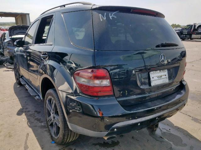 4JGBB86E87A269271 - 2007 MERCEDES-BENZ ML 350 BLACK photo 3