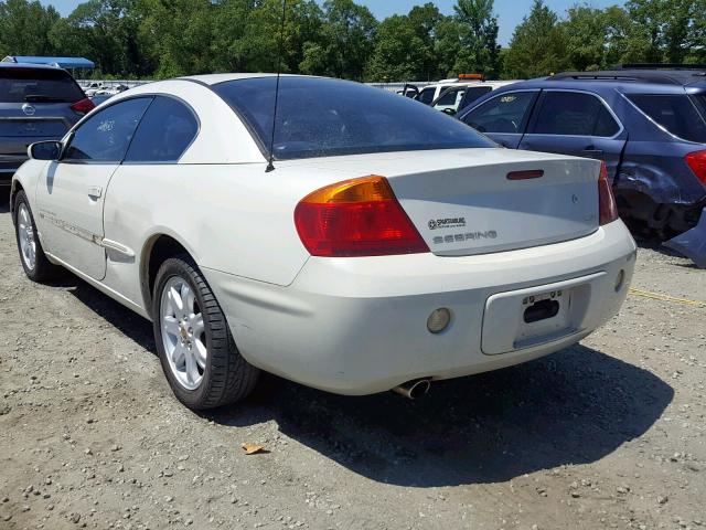 4C3AG52H21E075905 - 2001 CHRYSLER SEBRING LX WHITE photo 3