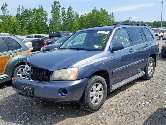 JTEHF21A030155118 - 2003 TOYOTA HIGHLANDER BLACK photo 2