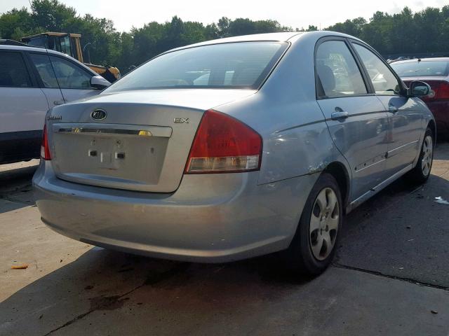 KNAFE122585522876 - 2008 KIA SPECTRA EX BLUE photo 4