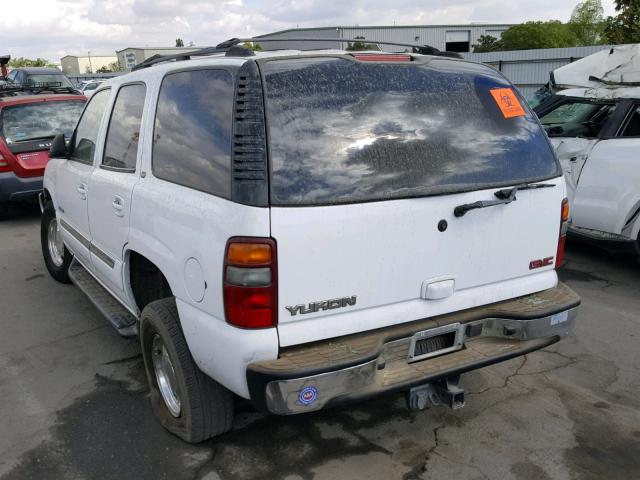 1GKEK13T92R242462 - 2002 GMC YUKON WHITE photo 3